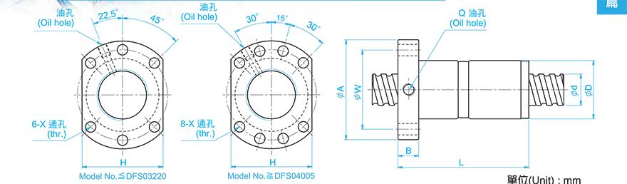 TBI DFS06310-3.8 TBI滚珠丝杠选型表